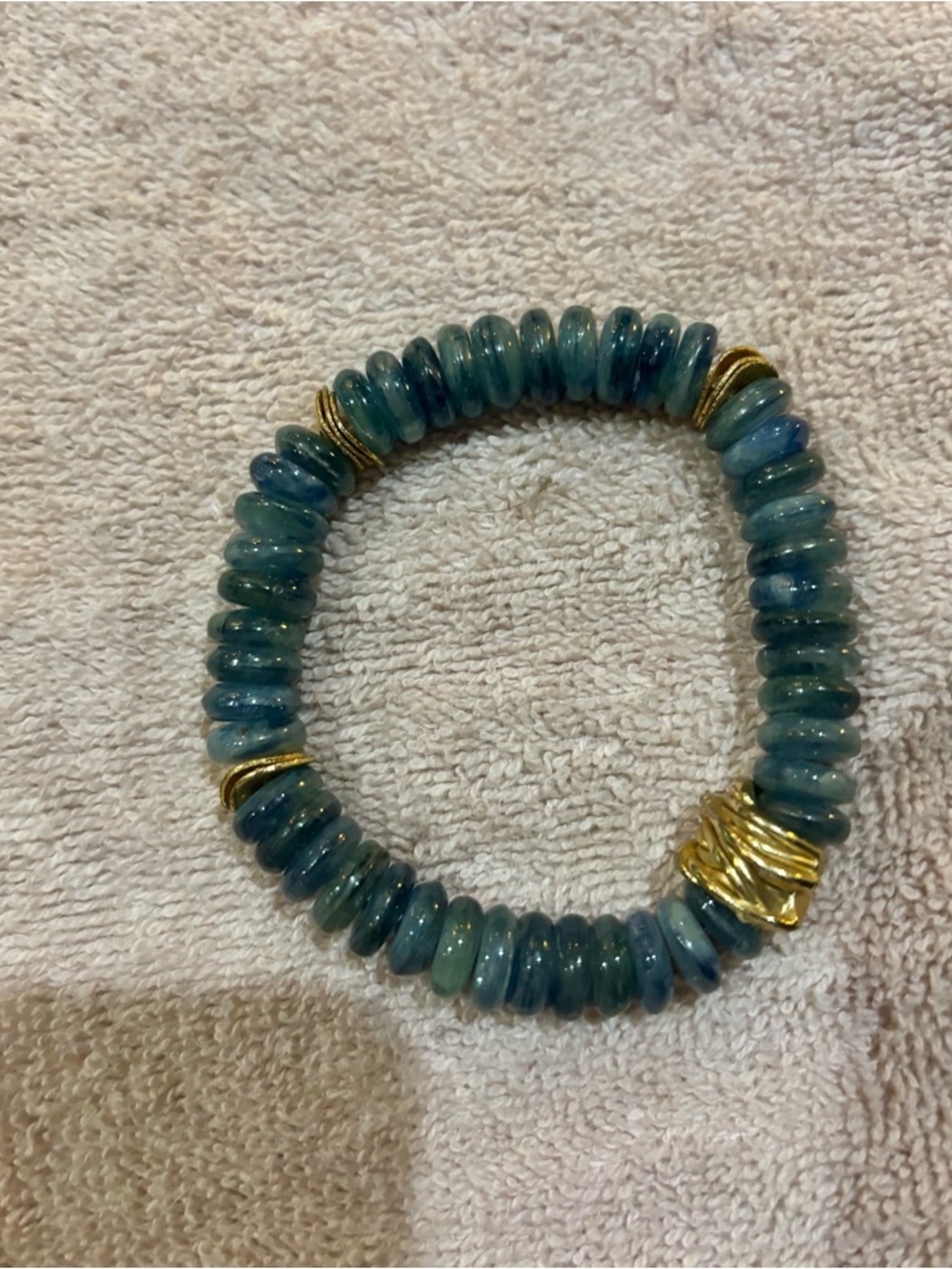 Multicolor Beaded Stack Bracelet Set with Gold Accents - Picture 4 of 8